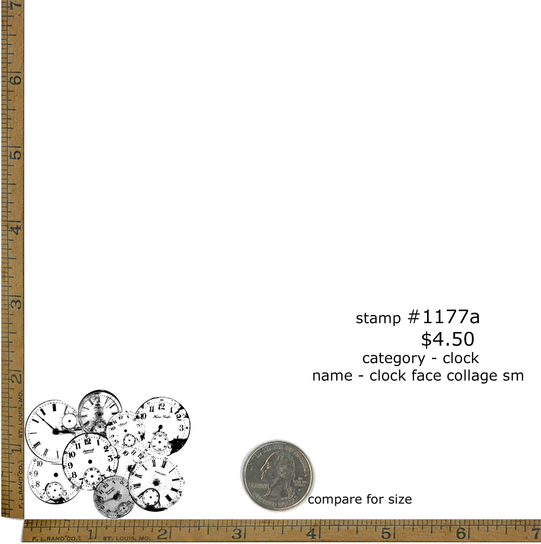 #1177 - Clock Face Collage Sm - Clock